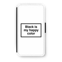 Black is my happy color: iPhone XS Flip Hoesje