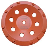 Spero Extra grof 9 segment PKD komslijpschijf | Ø180mm |coating, lijm, asbest & bitumen | M14 | H=47mm | TBV SPHS2001B-PR - SPKD180M47