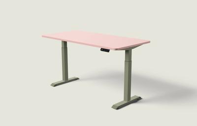 Desktronic HomeOne bureau - Olijfgroen / Zachtroze / 160x80 cm