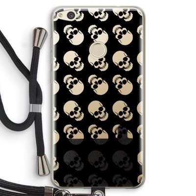 Musketon Skulls: Huawei Ascend P8 Lite (2017) Transparant Hoesje met koord