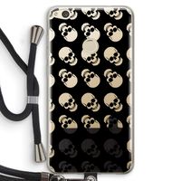 Musketon Skulls: Huawei Ascend P8 Lite (2017) Transparant Hoesje met koord
