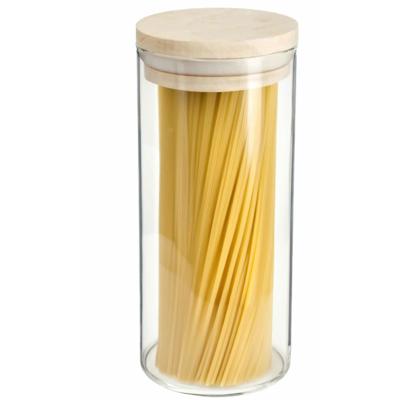 Secret de Gourmet Voorraadbus - voorraadpot - 1300 ml - glas met houten deksel