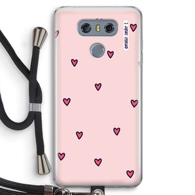 Hartjes: LG G6 Transparant Hoesje met koord