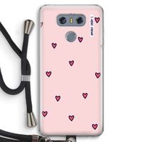 Hartjes: LG G6 Transparant Hoesje met koord