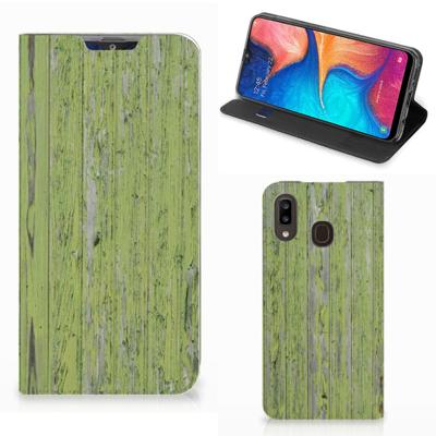 Samsung Galaxy A30 Book | Wallet Case | Green Wood