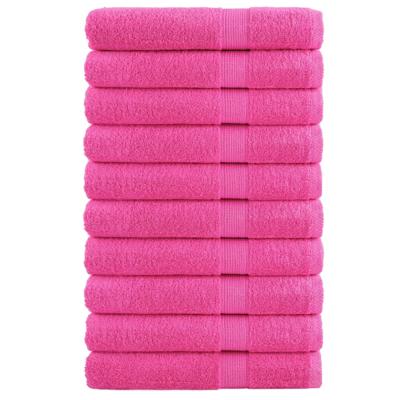 VidaXL Handdoeken solund 10 st 600 g/m² 100x200 cm roze