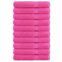 VidaXL Handdoeken solund 10 st 600 g/m² 100x200 cm roze
