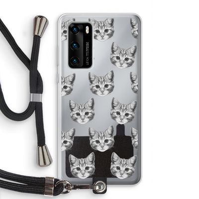 Kitten: Huawei P40 Transparant Hoesje met koord