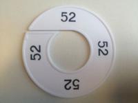 Maatring 9cm wit/zwart 52