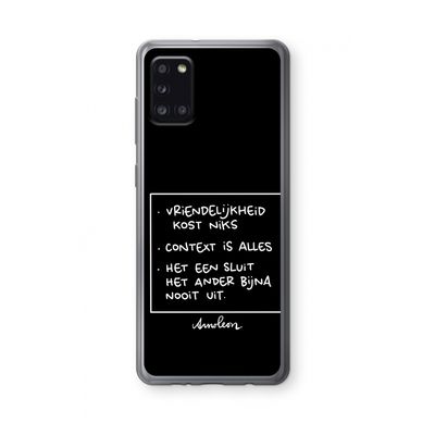 Mijn Motto's: Samsung Galaxy A31 Transparant Hoesje