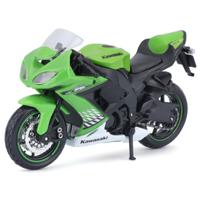 Modelmotor Kawasaki Ninja - groen - 12 cm - schaal 1:18 - speelgoedmotor