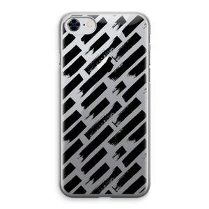 Zwarte vegen: iPhone 8 Transparant Hoesje