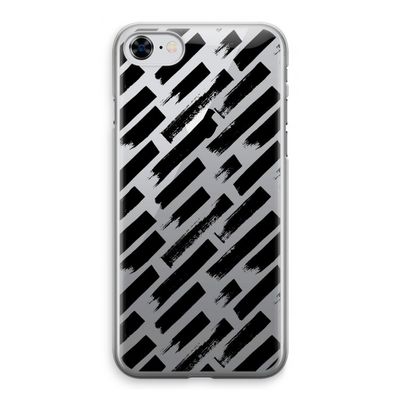 Zwarte vegen: iPhone 8 Transparant Hoesje
