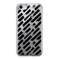 Zwarte vegen: iPhone 8 Transparant Hoesje