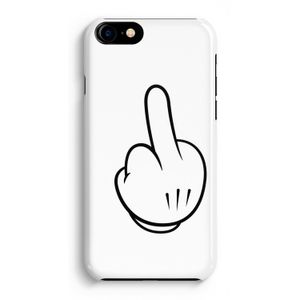 Middle finger white: Volledig Geprint iPhone 7 Plus Hoesje