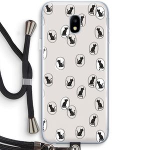 Miauw: Samsung Galaxy J3 (2017) Transparant Hoesje met koord