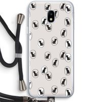 Miauw: Samsung Galaxy J3 (2017) Transparant Hoesje met koord