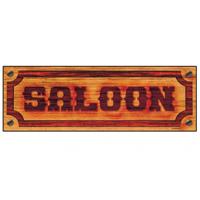 Themafeest Saloon bord - Saloon - man cave - 78 x 26 cm - Western thema