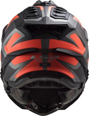 LS2 endurohelm "mx701 explorer alter", uitneembaar en wasbaar, rescue wangkussentjes, micrometrische sluiting, verwijderbare helmtop, voorbereiding voor helmcommunicatie, pinlock 70 maxvision™. helmet mx701 explorer alter xl bl./or matt