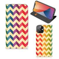 iPhone 12 | iPhone 12 Pro | Hoesje met Magneet | Zigzag Multi Color