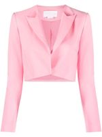 Genny blazer crop à revers pointus - Rose