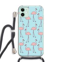 Anything Flamingoes: iPhone 11 Transparant Hoesje met koord