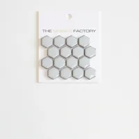 The Mosaic Factory Barcelona Mozaiek Tegel Hexagon - Licht Grijs met rand Porselein Geglazuurd 260x300 mm