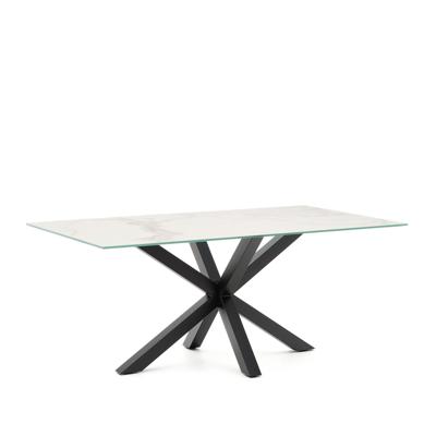 Kave Home Eettafel 'Argo' Keramiek, 180 x 100cm, kleur Wit