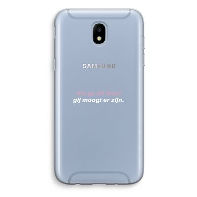 gij moogt er zijn: Samsung Galaxy J5 (2017) Transparant Hoesje
