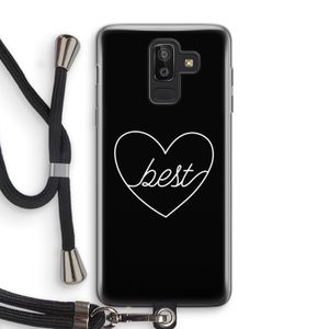 Best heart black: Samsung Galaxy J8 (2018) Transparant Hoesje met koord