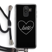 Best heart black: Samsung Galaxy J8 (2018) Transparant Hoesje met koord