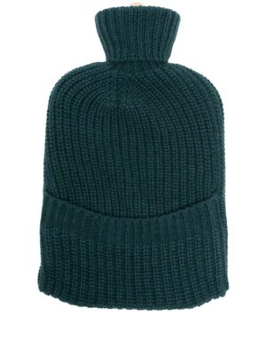 Johnstons of Elgin x Browns bouillotte en cachemire nervurée - Vert