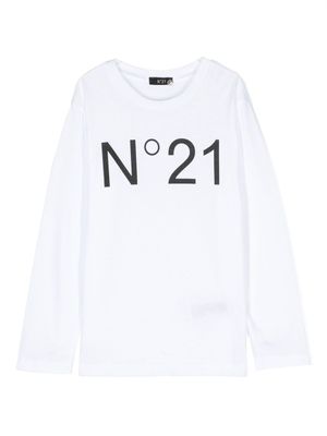 Nº21 Kids t-shirt à logo imprimé - Blanc