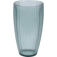 Waterglas - met relief - kunststof - 650 ml - transparant - drinkglas - camping servies   - - thumbnail