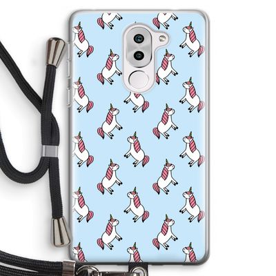 Eenhoorns overal: Honor 6X Transparant Hoesje met koord