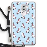 Eenhoorns overal: Honor 6X Transparant Hoesje met koord