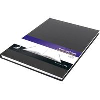 Schetsboek/tekenboek zwart A4 formaat 80 vellen met harde kaft - thumbnail