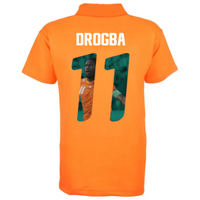 Ivoorkust retro voetbalshirt 1980's + Drogba 11 (Photo Style)