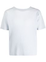 Homme Plissé Issey Miyake t-shirt nervuré à encolure ronde - Gris - thumbnail