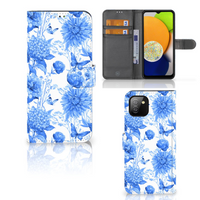 Hoesje voor Samsung Galaxy A03 Flowers Blue - thumbnail