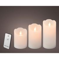 Lumineo LED Waving Kaarsen + Afstandsbediening 3 Stuks Wit Lumineo LED Waving Kaarsen + Afstandsbediening 3 Stuks Wit