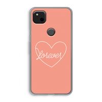 Forever heart: Google Pixel 4a Transparant Hoesje