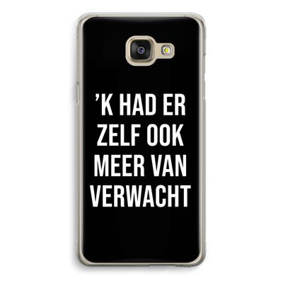 Meer verwacht - Zwart: Samsung Galaxy A5 (2016) Transparant Hoesje