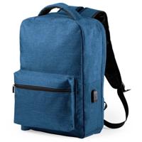 Anti diefstal rugtas/rugzak - blauw - 13 liter - met USB - en RFID anti-skimming vak
