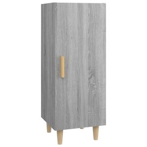 vidaXL Dressoir 34,5x34x90 cm bewerkt hout grijs sonoma eikenkleurig