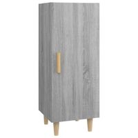 vidaXL Dressoir 34,5x34x90 cm bewerkt hout grijs sonoma eikenkleurig - thumbnail