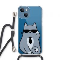 Cool cat: iPhone 13 mini Transparant Hoesje met koord