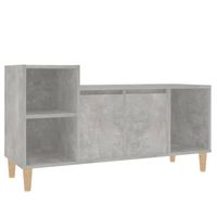 vidaXL Tv-meubel 100x35x55 cm bewerkt hout betongrijs - thumbnail