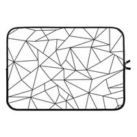 Geometrische lijnen zwart: Laptop sleeve 13 inch