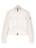 Moncler Enfant high-neck ribbed padded jacket - Blanc - thumbnail